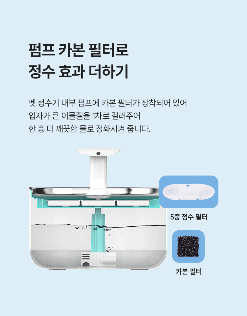 펌프 카본 필터로 정수 효과 더하기