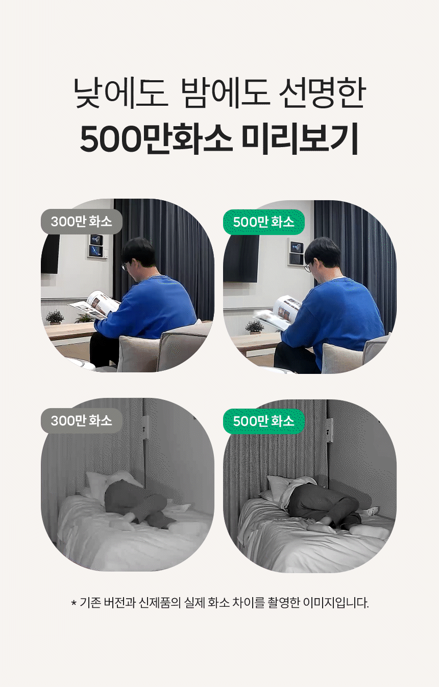 낮에도 밤에도 선명한 500만화소 미리보기