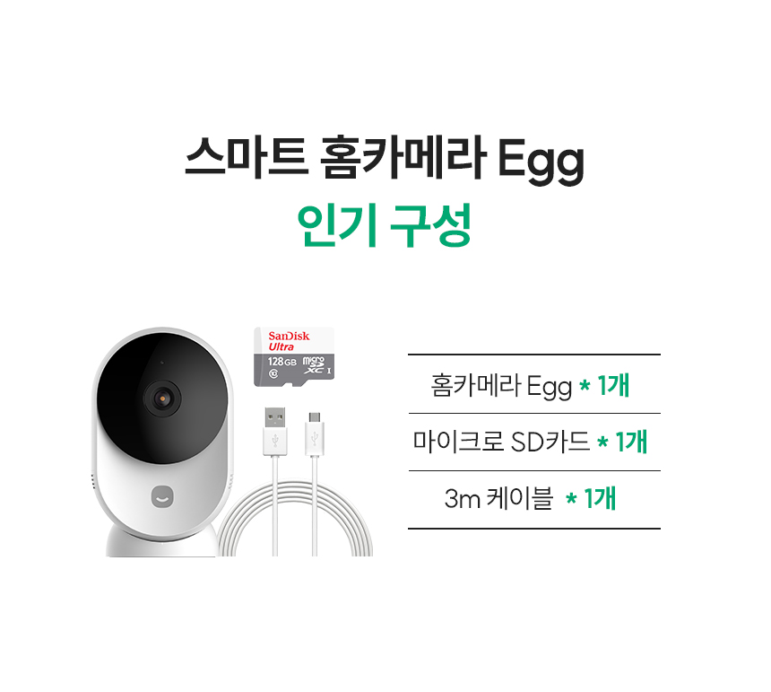 스마트 홈카메라 Egg 인기 구성